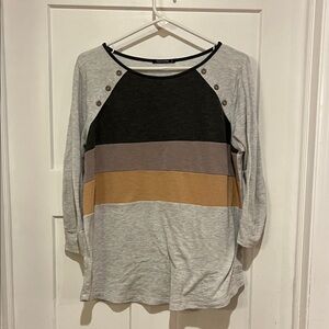 Pink Clover Multicolor Long Sleeve Top